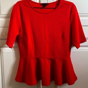 H&M Red Peplum Blouse